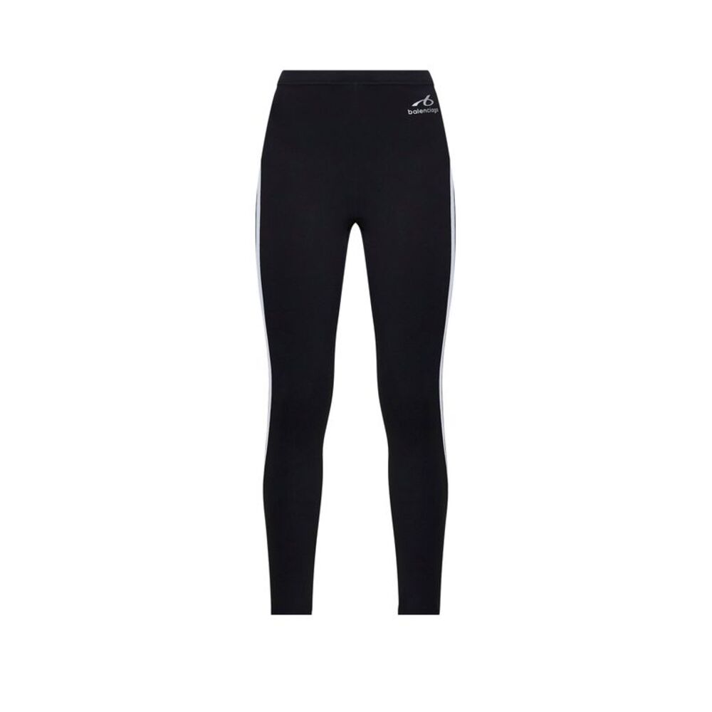 Balenciaga Women Black And White Technical Fabric Techwear Leggings